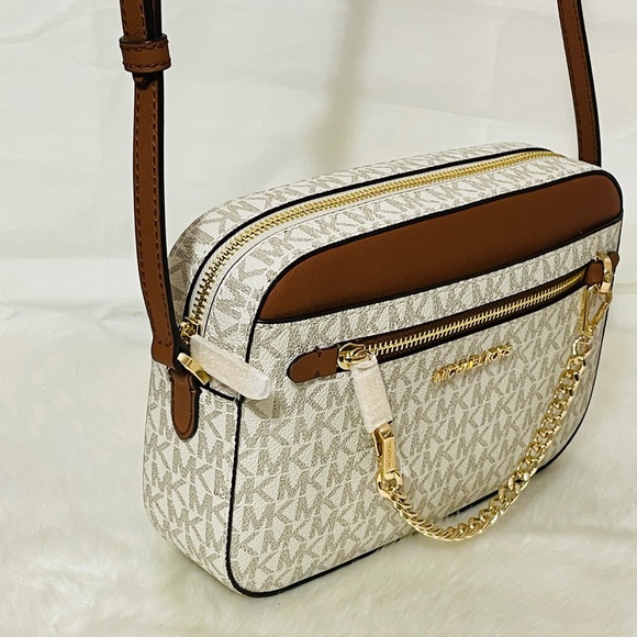 NWT Michael Kors Jet Set Large Logo Crossbody Bag - Picture 3 of 12